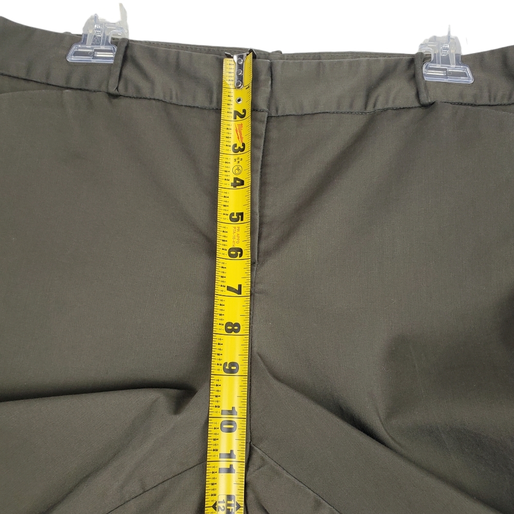 Liz Claiborne Emma Straight Leg Ankle Length  Green Womens Dress Pants Size 12 - Picture 13 of 15